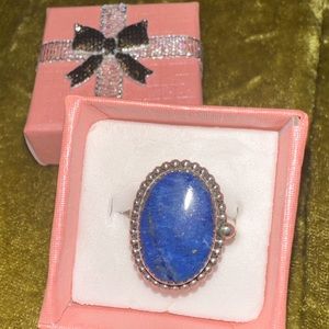 GENUINE Chrysocolla ring. STERLING SILVER!! Size 8.